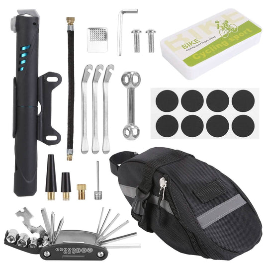 16-in-1 Bike Tire Repair Kit | Portable Cycling Emergency Tool Set