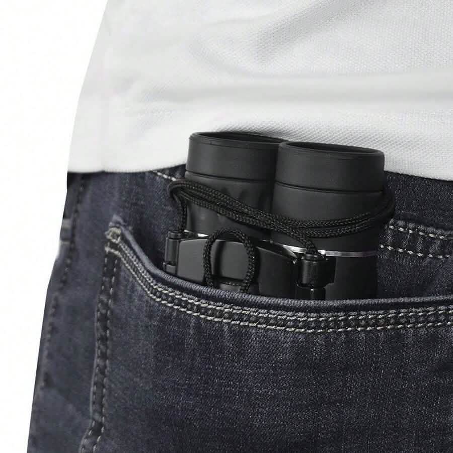 Mini Pocket Binoculars 10x25 | Compact Binoculars with Phone Adapter