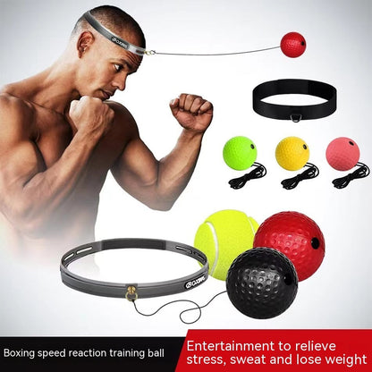 Head-Mounted Boxing Reaction Ball – Speed & Reflex Training