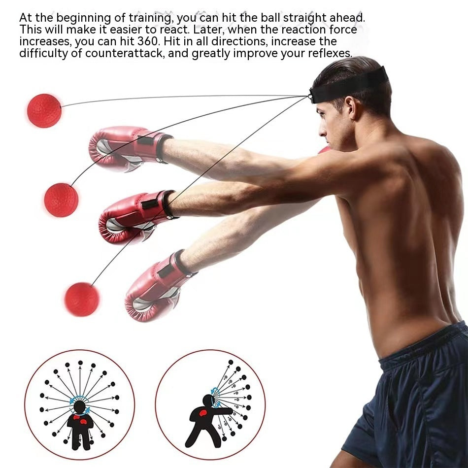 Head-Mounted Boxing Reaction Ball – Speed & Reflex Training