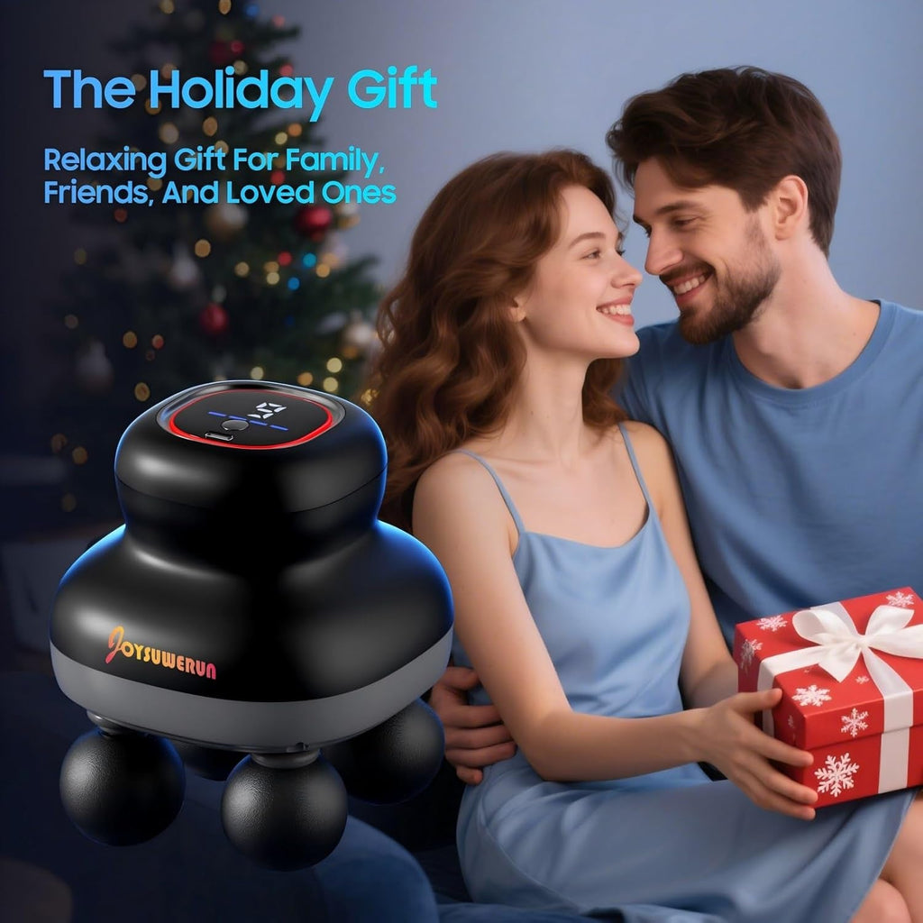 Massage Gun – Electric Body Massager with 4 Heads, Handheld Percussion Muscle Massager, Deep Tissue Back Massager for Muscle Relaxation, Powerful Full Body Electric Massager Tool for Men and Women