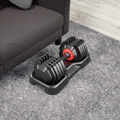 Adjustable Dumbbell Set | 10-in-1 Quick-Adjust Up to 55 lbs