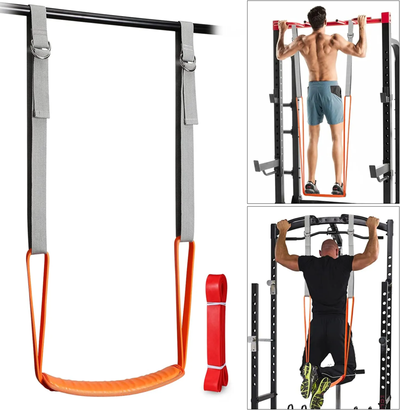 Pull Up Assistance Bands Set with Knee/Foot Rest – Resistance Strap for Pull-Up Assist