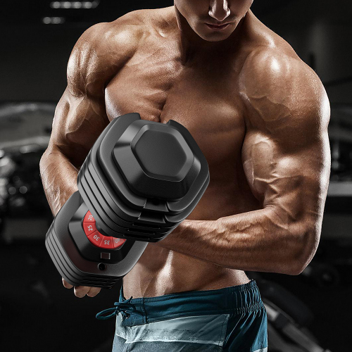 Adjustable Dumbbell Set | 10-in-1 Quick-Adjust Up to 55 lbs