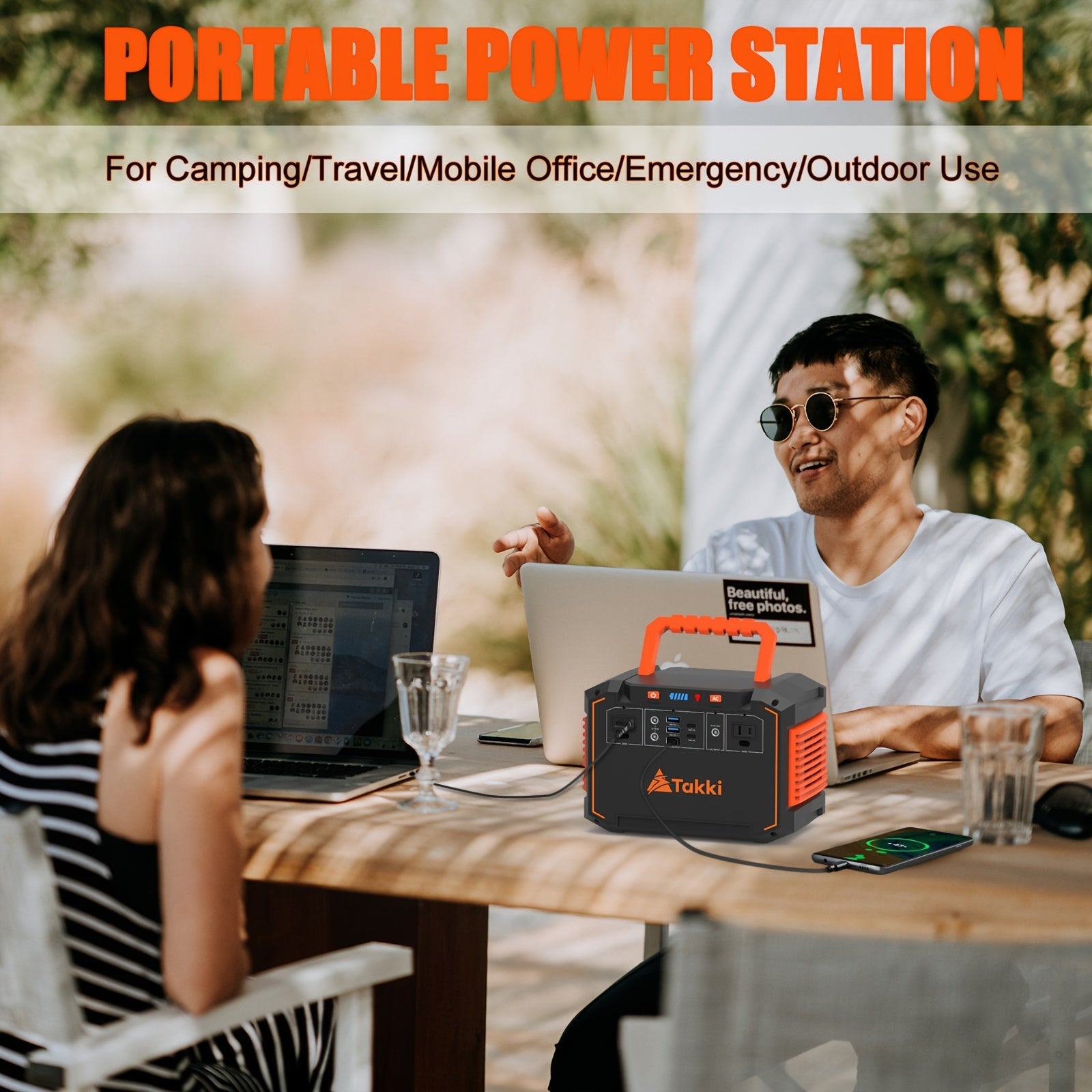 300W Portable Power Station | Solar Generator with Foldable Panel