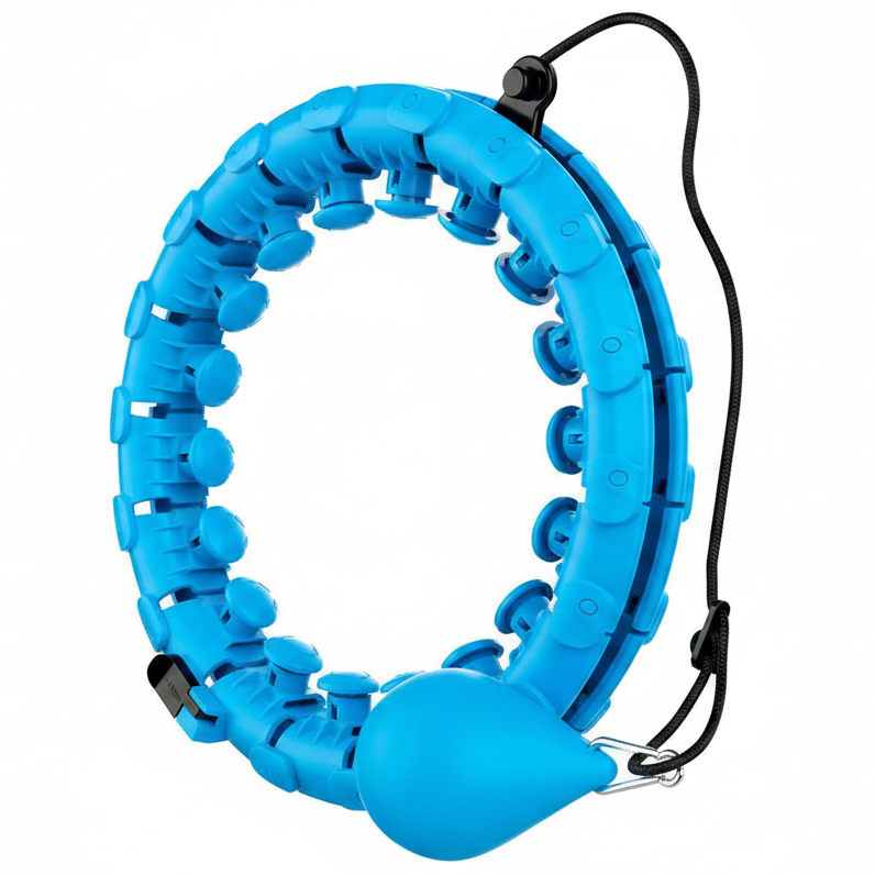 Bright Blue Smart Weighted Hula Hoop