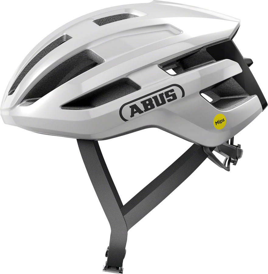 ABUS PowerDome MIPS Helmet | Lightweight Road Bike Helmet – Shiny White