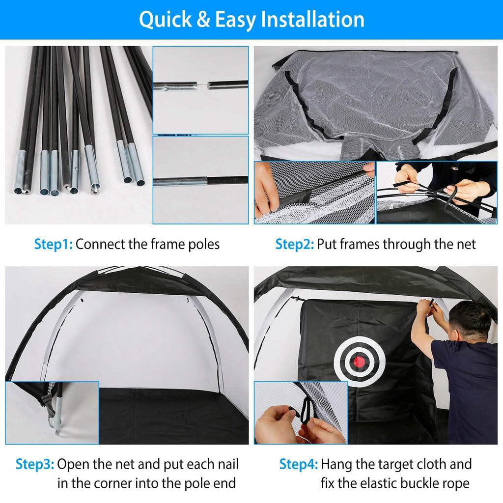 Golf Practice Net | Indoor & Outdoor Hitting Training Aid