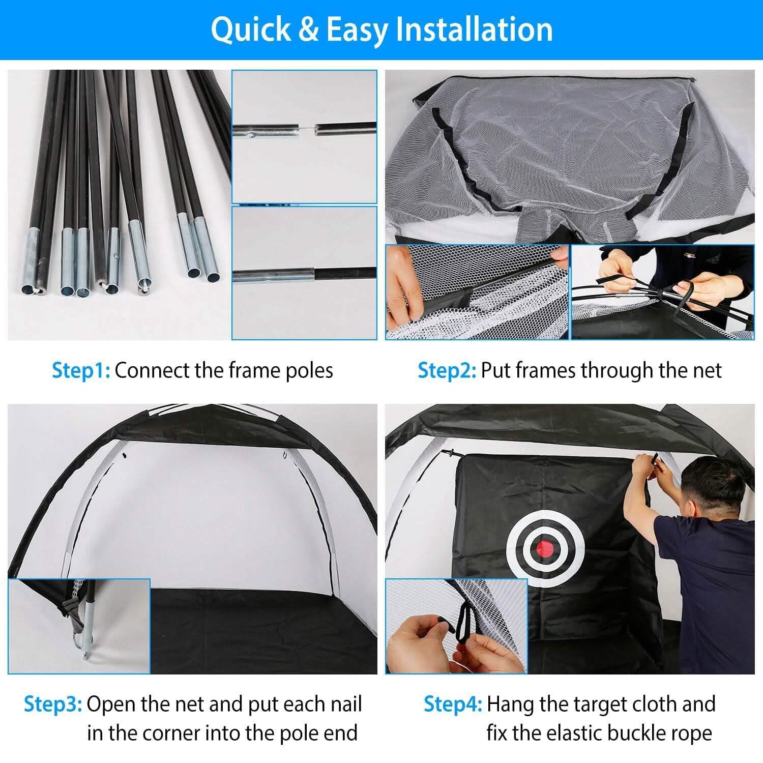 Golf Practice Net | Indoor & Outdoor Hitting Training Aid