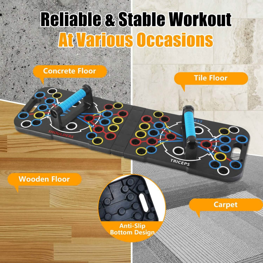 Push Up Board | Multifunctional Home Strength Training Set with 15 Accessories