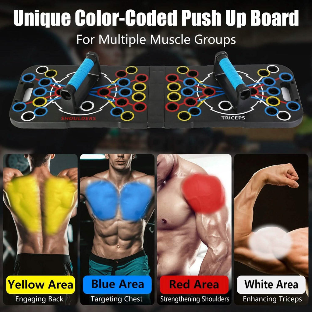 Push Up Board | Multifunctional Home Strength Training Set with 15 Accessories