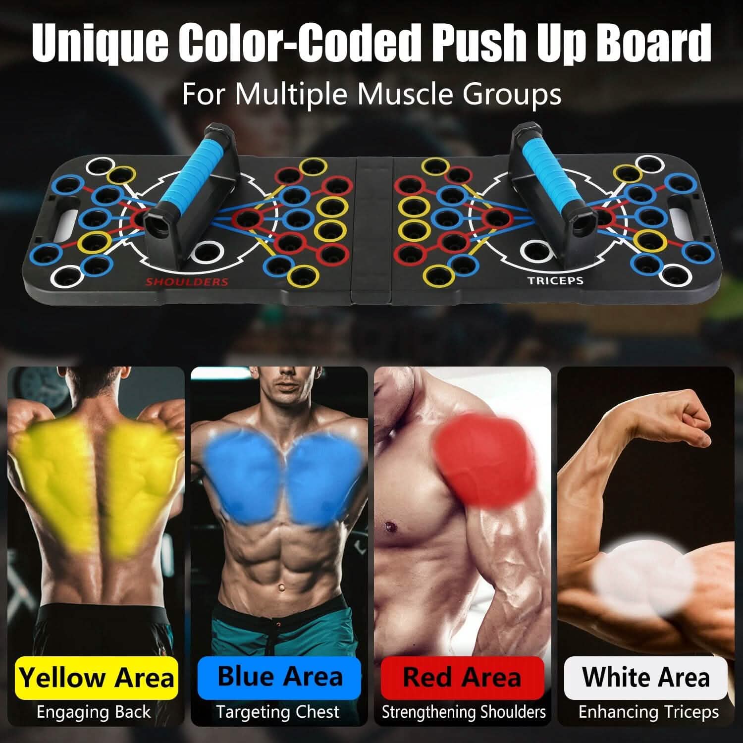 Push Up Board | Multifunctional Home Strength Training Set with 15 Accessories