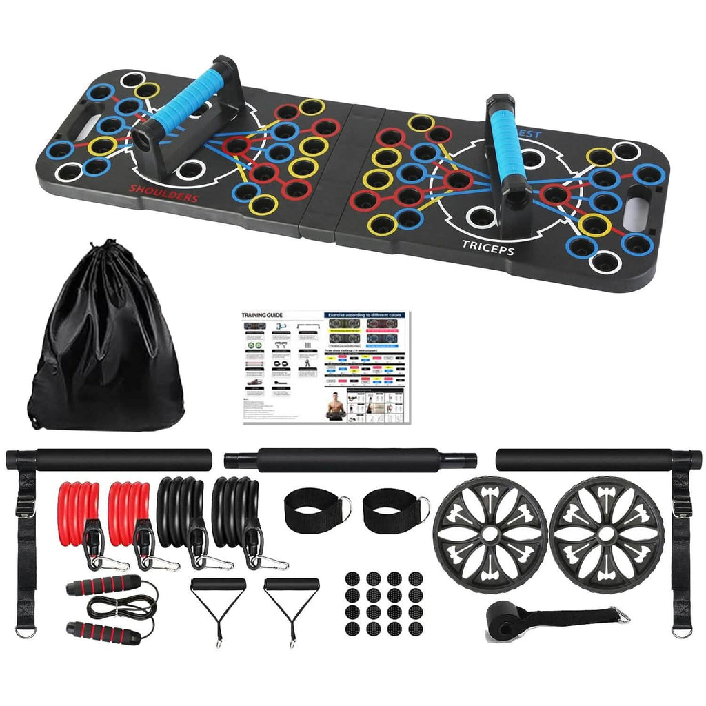 Push Up Board | Multifunctional Home Strength Training Set with 15 Accessories