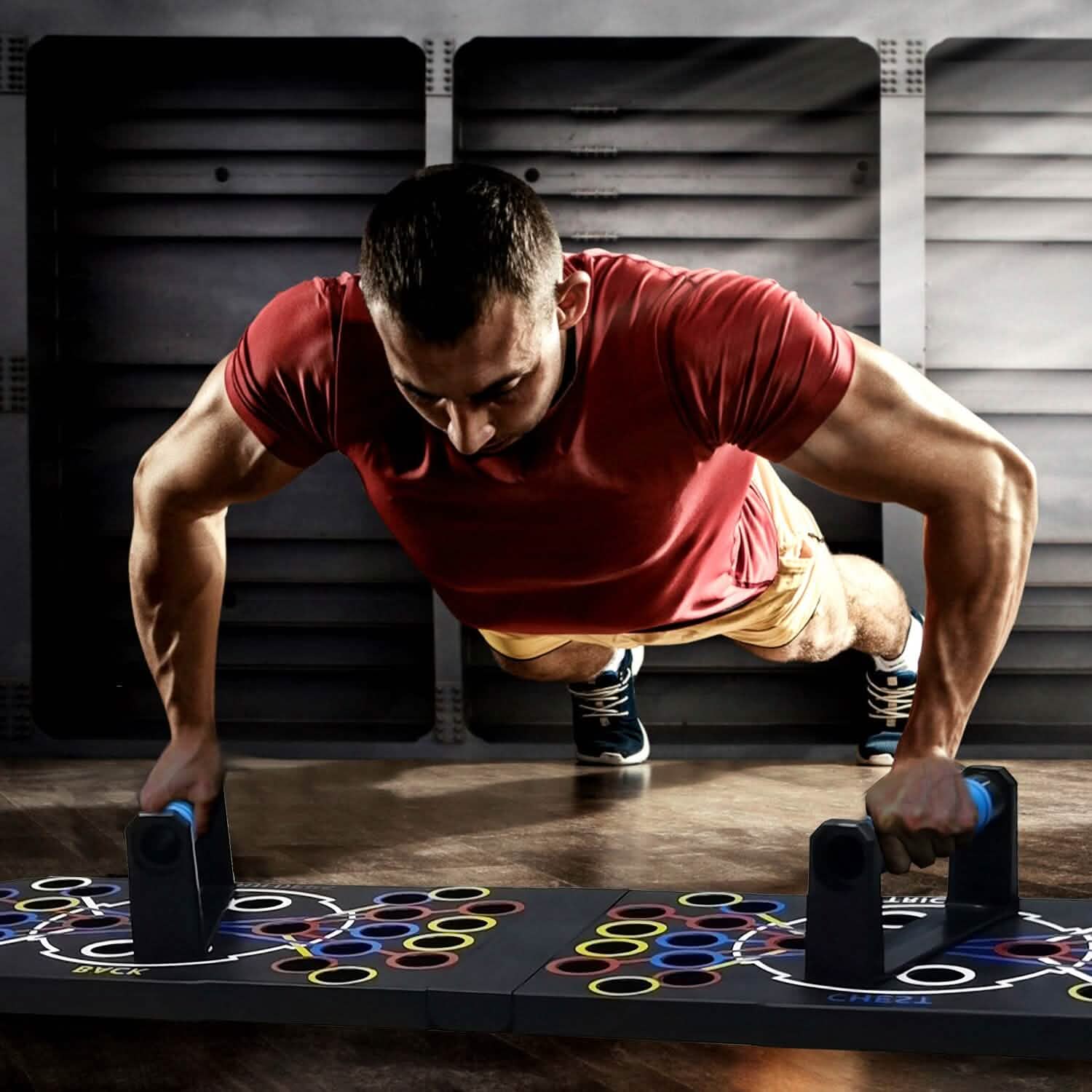 Push Up Board | Multifunctional Home Strength Training Set with 15 Accessories