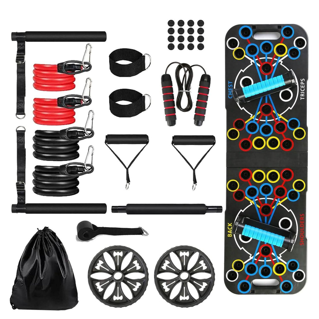 Push Up Board | Multifunctional Home Strength Training Set with 15 Accessories