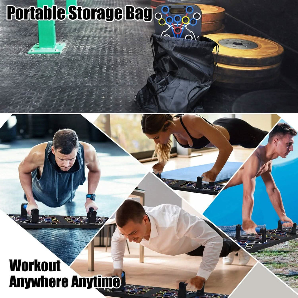 Push Up Board | Multifunctional Home Strength Training Set with 15 Accessories