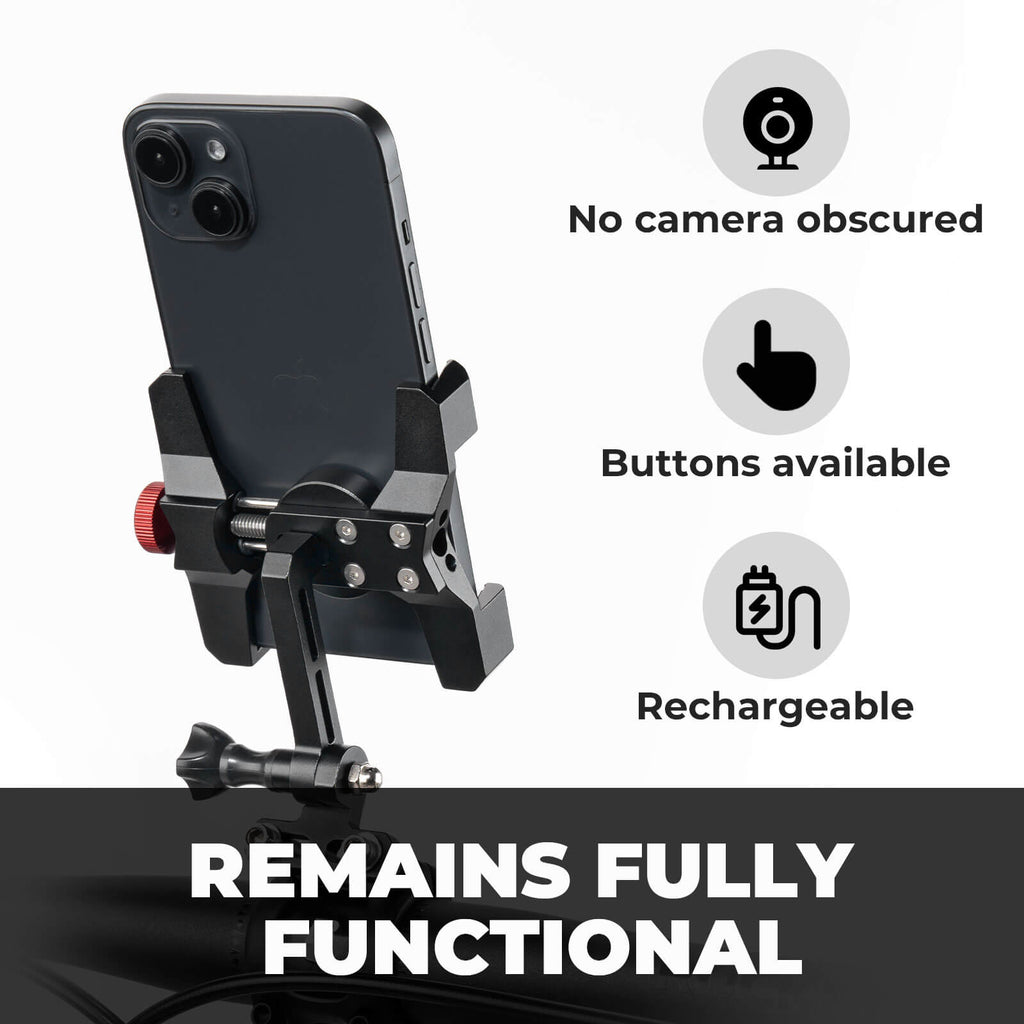 Aluminum Bike Phone Holder | ROCKBROS Handlebar Mount for 4.7"-7.1" Phones