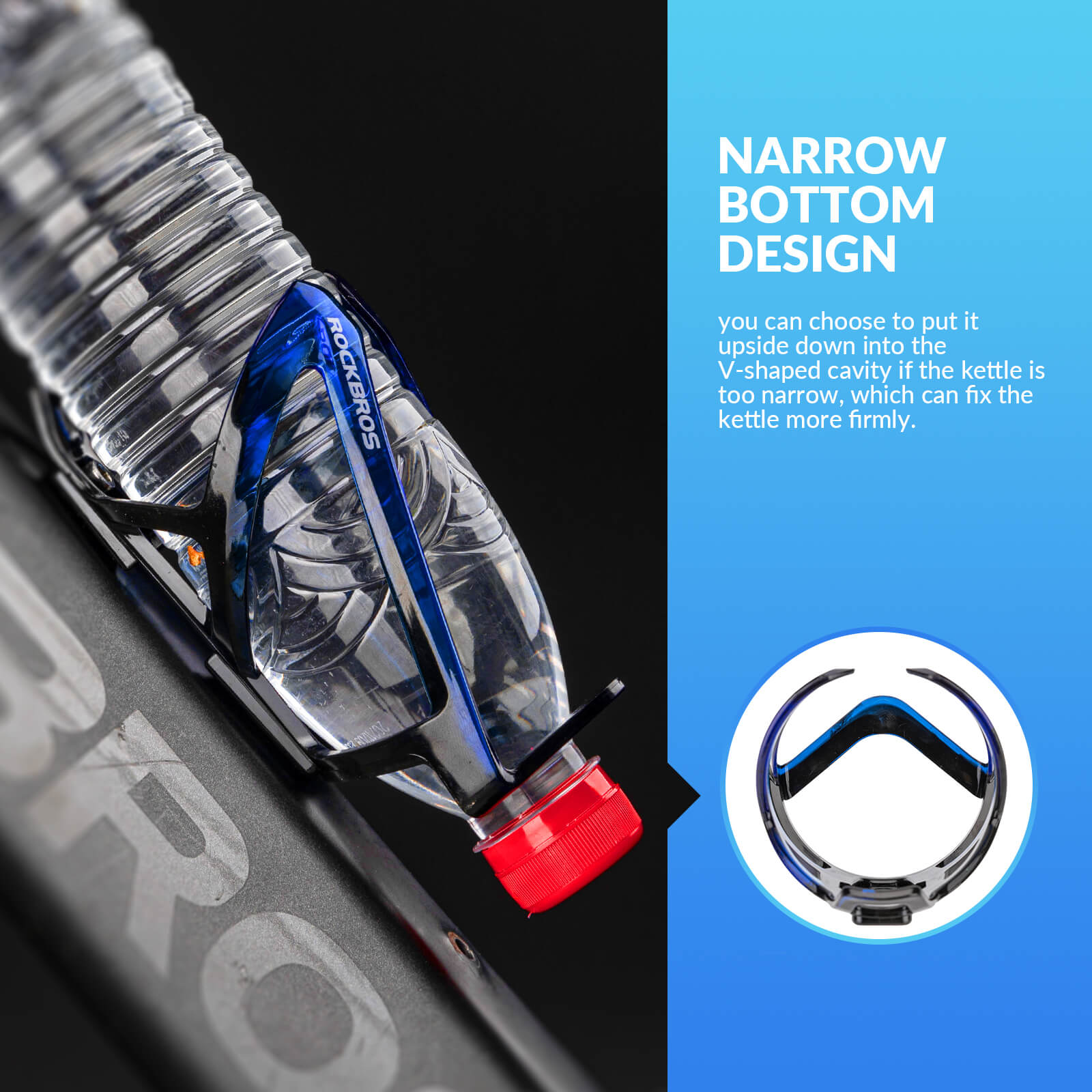 Bike Water Bottle Cage | ROCKBROS FK-338 Lightweight Universal Fit