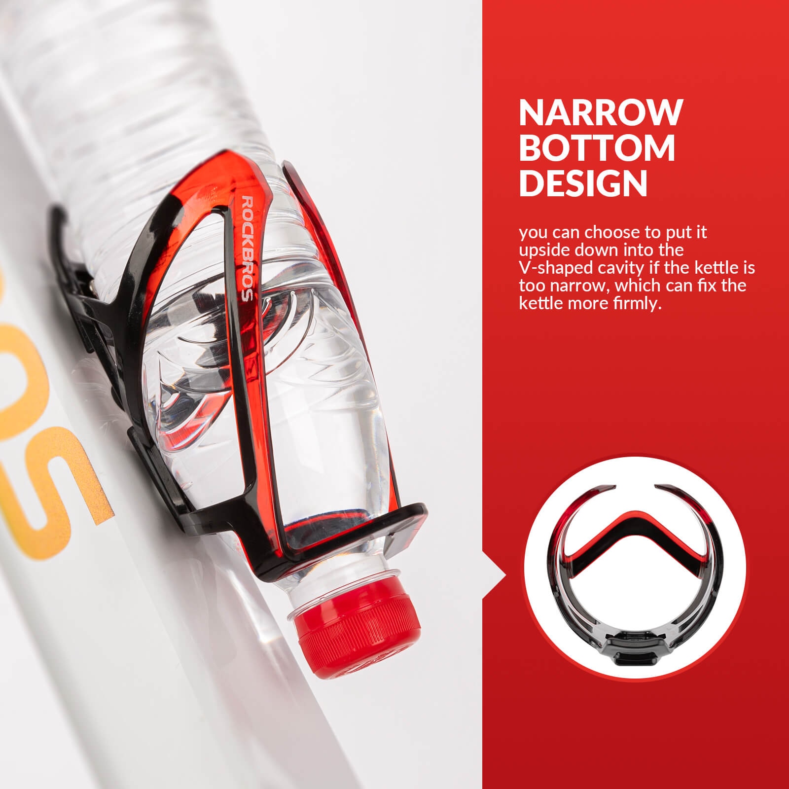 Bike Water Bottle Cage | ROCKBROS FK-338 Lightweight Universal Fit