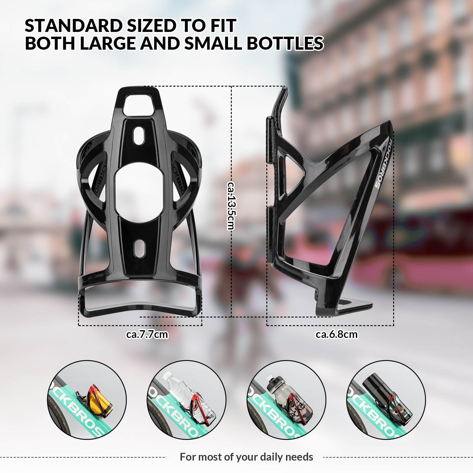 Bike Water Bottle Cage | ROCKBROS FK-338 Lightweight Universal Fit