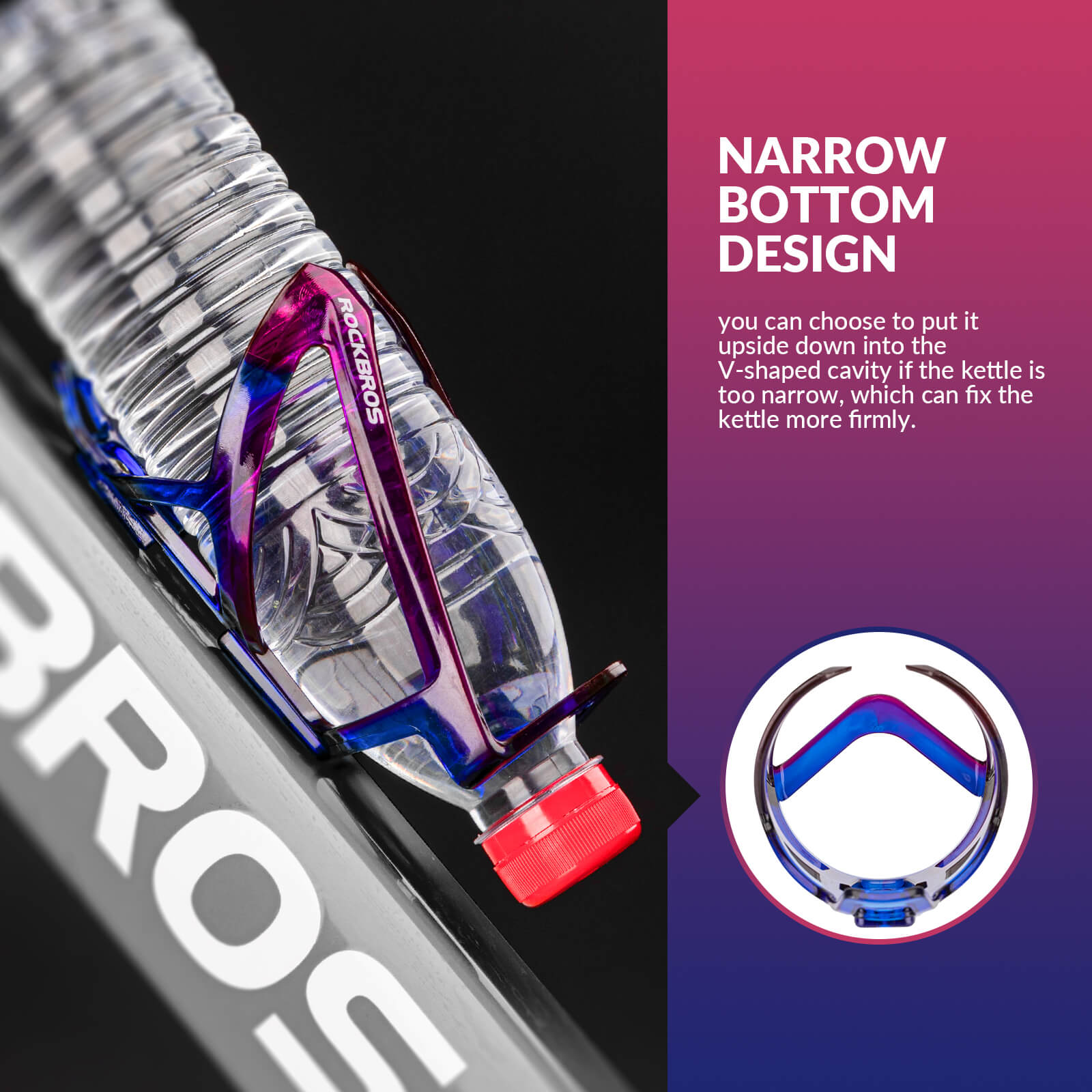 Bike Water Bottle Cage | ROCKBROS FK-338 Lightweight Universal Fit