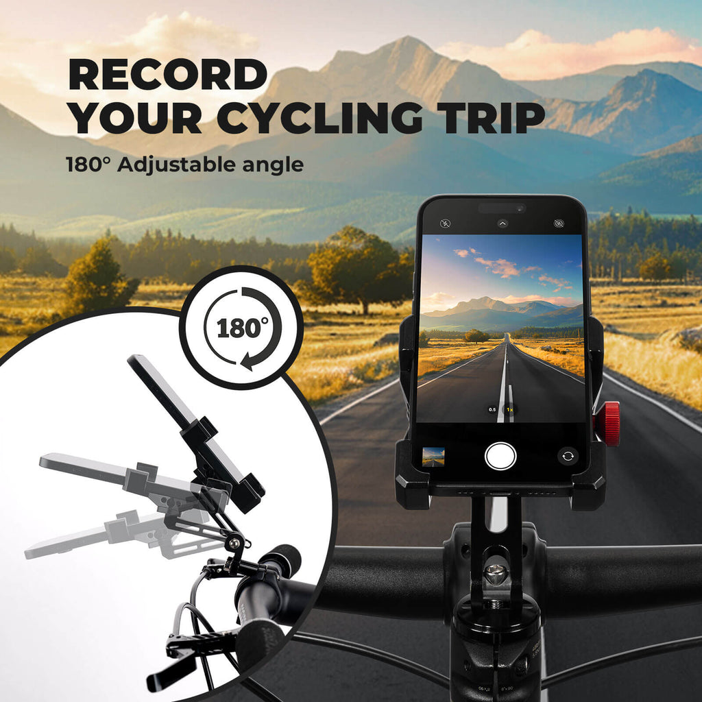 Aluminum Bike Phone Holder | ROCKBROS Handlebar Mount for 4.7"-7.1" Phones