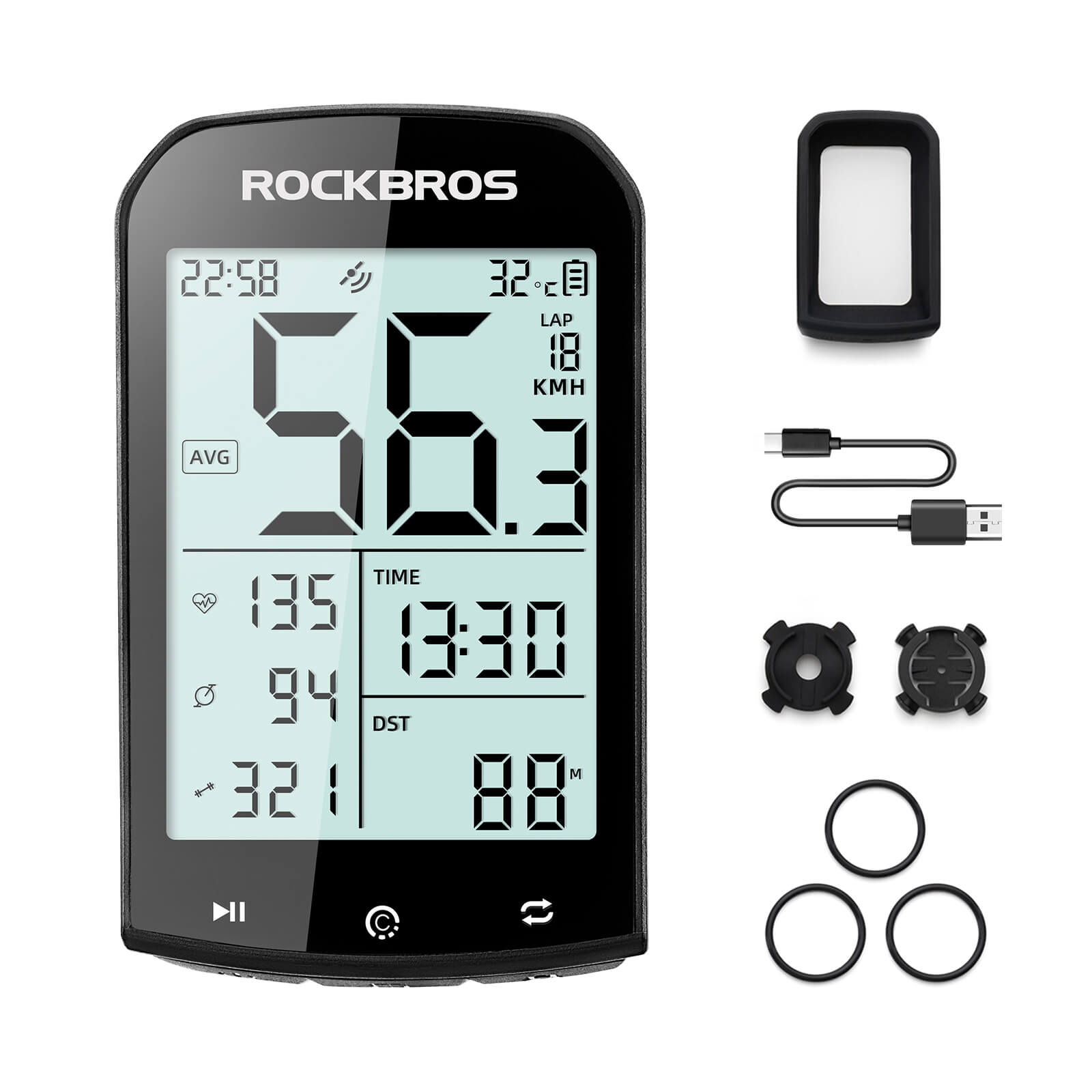 ROCKBROS M1 Bike GPS Computer | Smart Cycling Computer with ANT+ & Bluetooth
