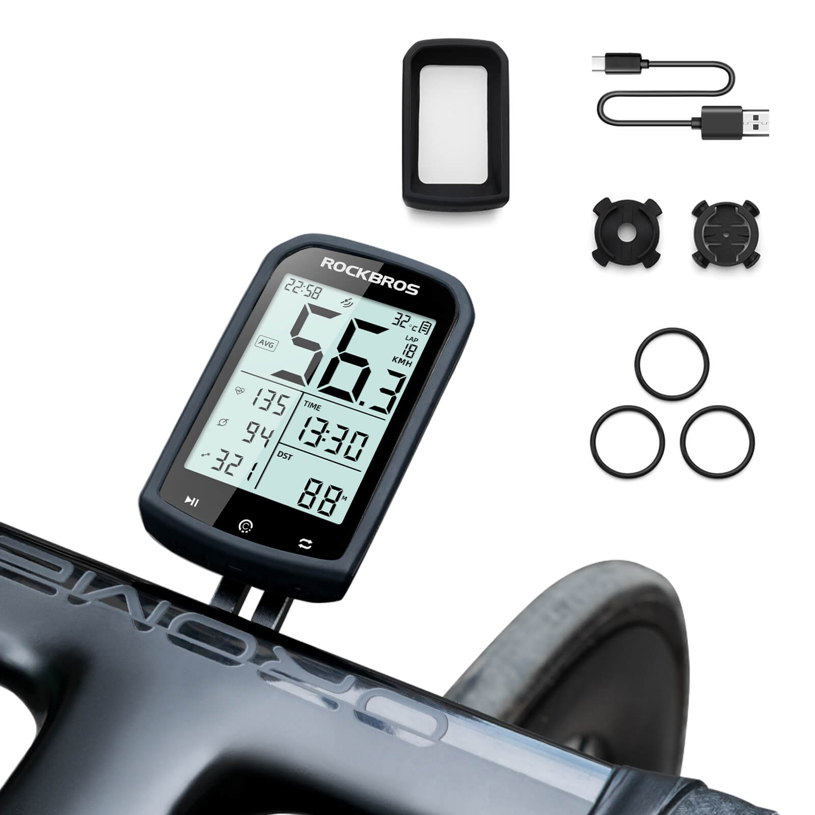 ROCKBROS M1 Bike GPS Computer | Smart Cycling Computer with ANT+ & Bluetooth