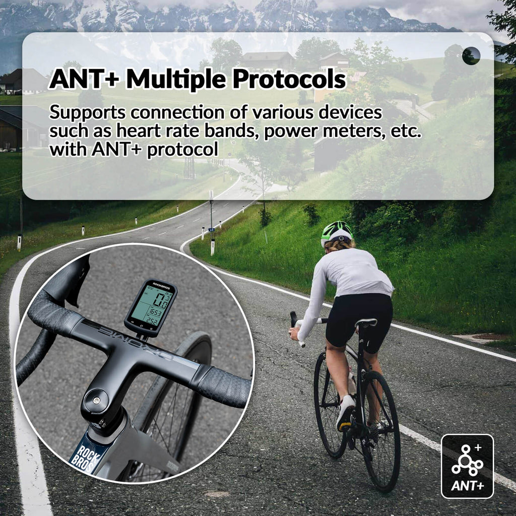 ROCKBROS M1 Bike GPS Computer | Smart Cycling Computer with ANT+ & Bluetooth