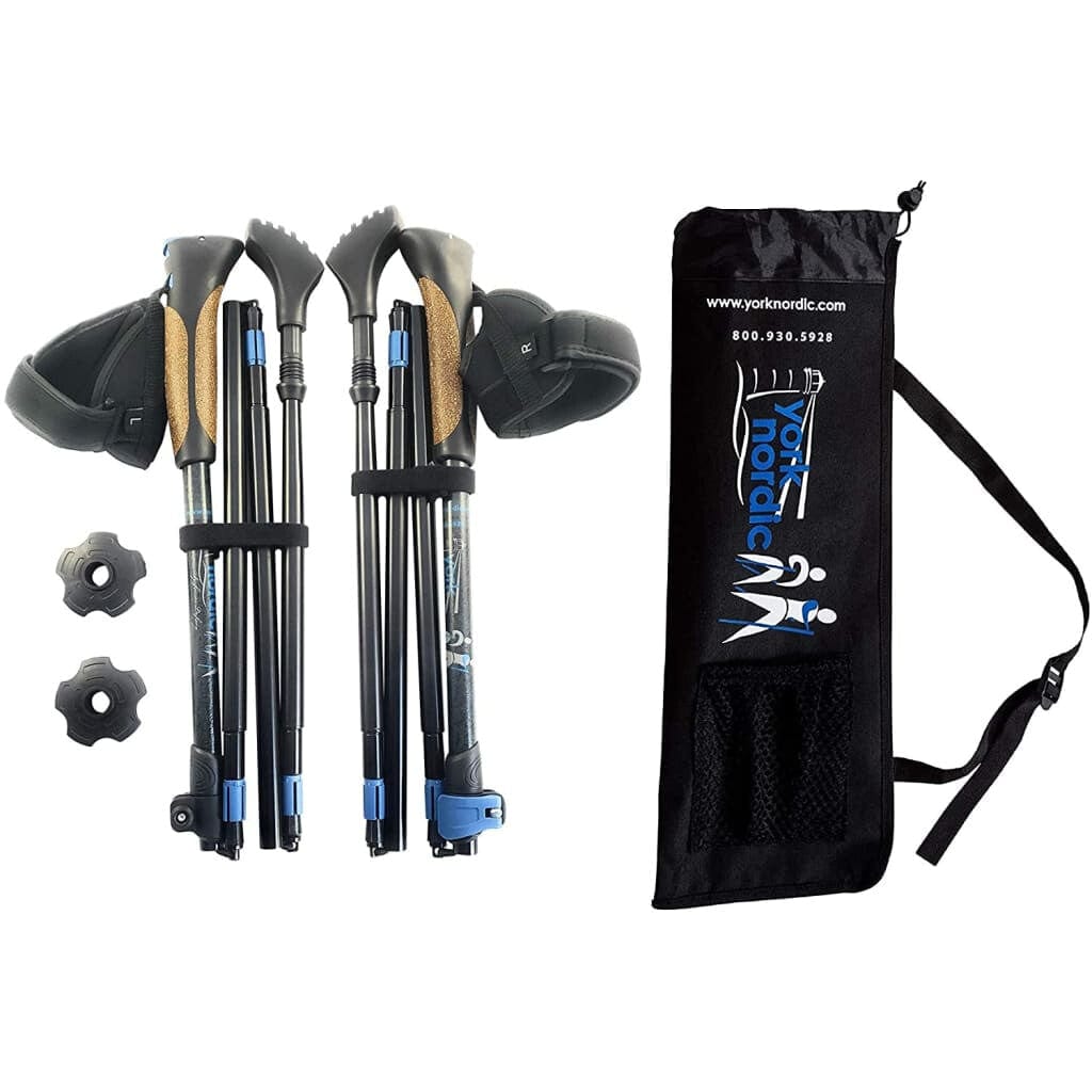 Folding Walking & Hiking Poles | Collapsible to 13.5" with Carry Bag