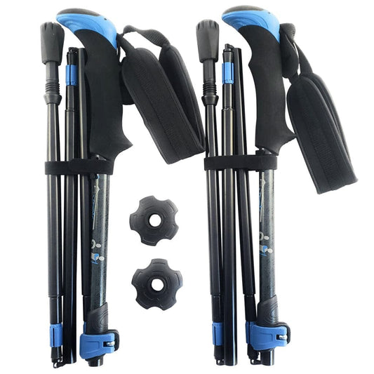 Folding Walking & Hiking Poles | Collapsible to 13.5" with Carry Bag