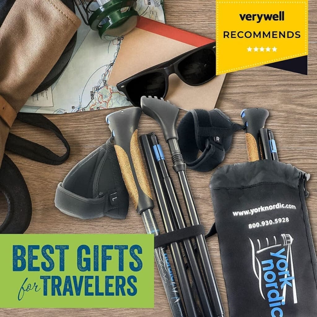 Folding Walking & Hiking Poles | Collapsible to 13.5" with Carry Bag