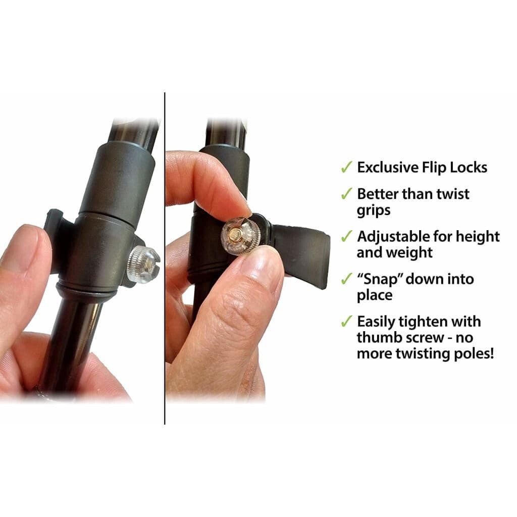 Folding Walking & Hiking Poles | Collapsible to 13.5" with Carry Bag